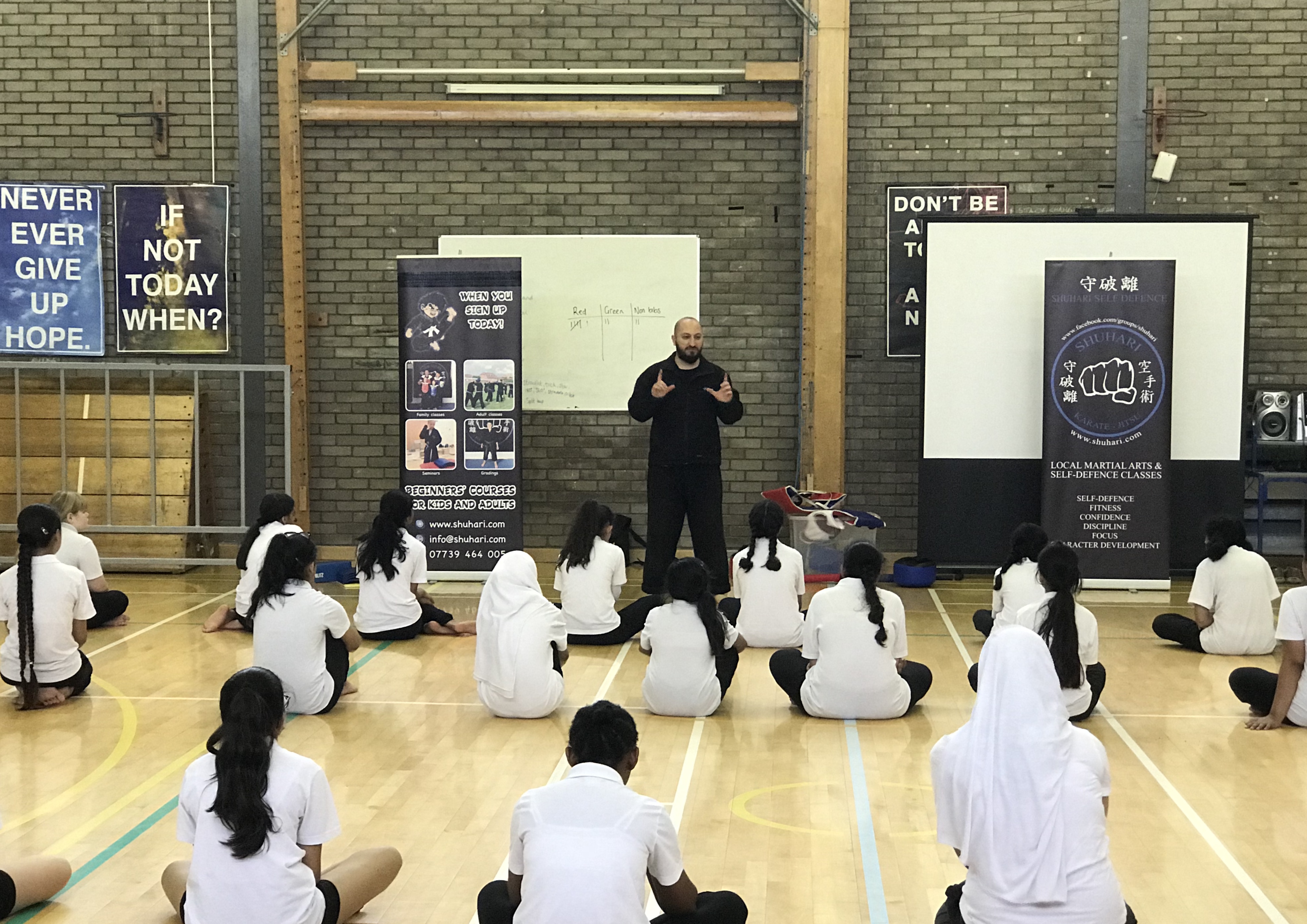 Children learning self defence in an after-school class at Shuhari Self Defence Slough